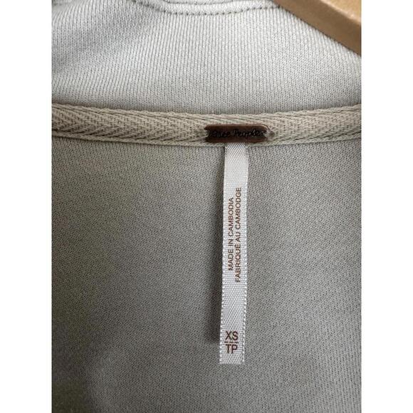 Free People Oversized XS Heavy Inspired Sherpa boho chic cozy out Cream offwhite - Picture 2 of 4